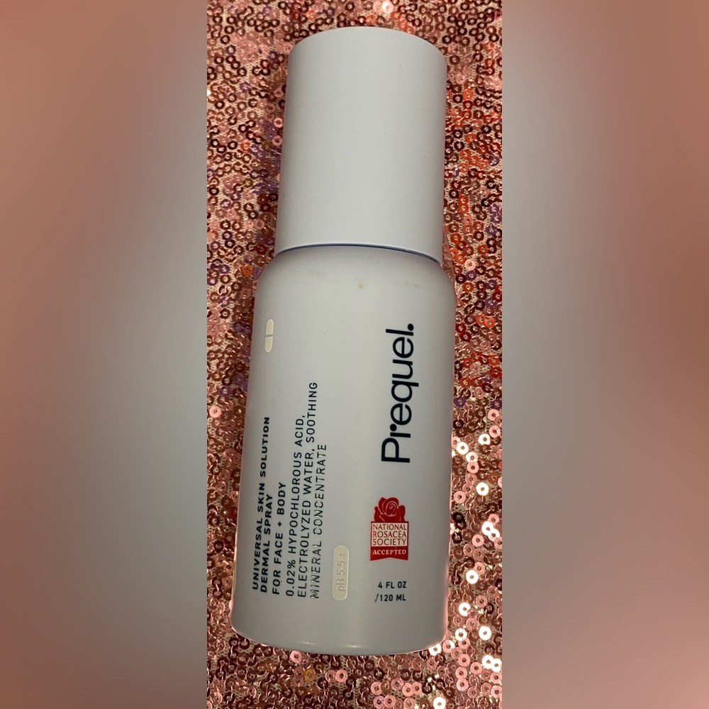 Prequel White Dermal Spray Factory Taped